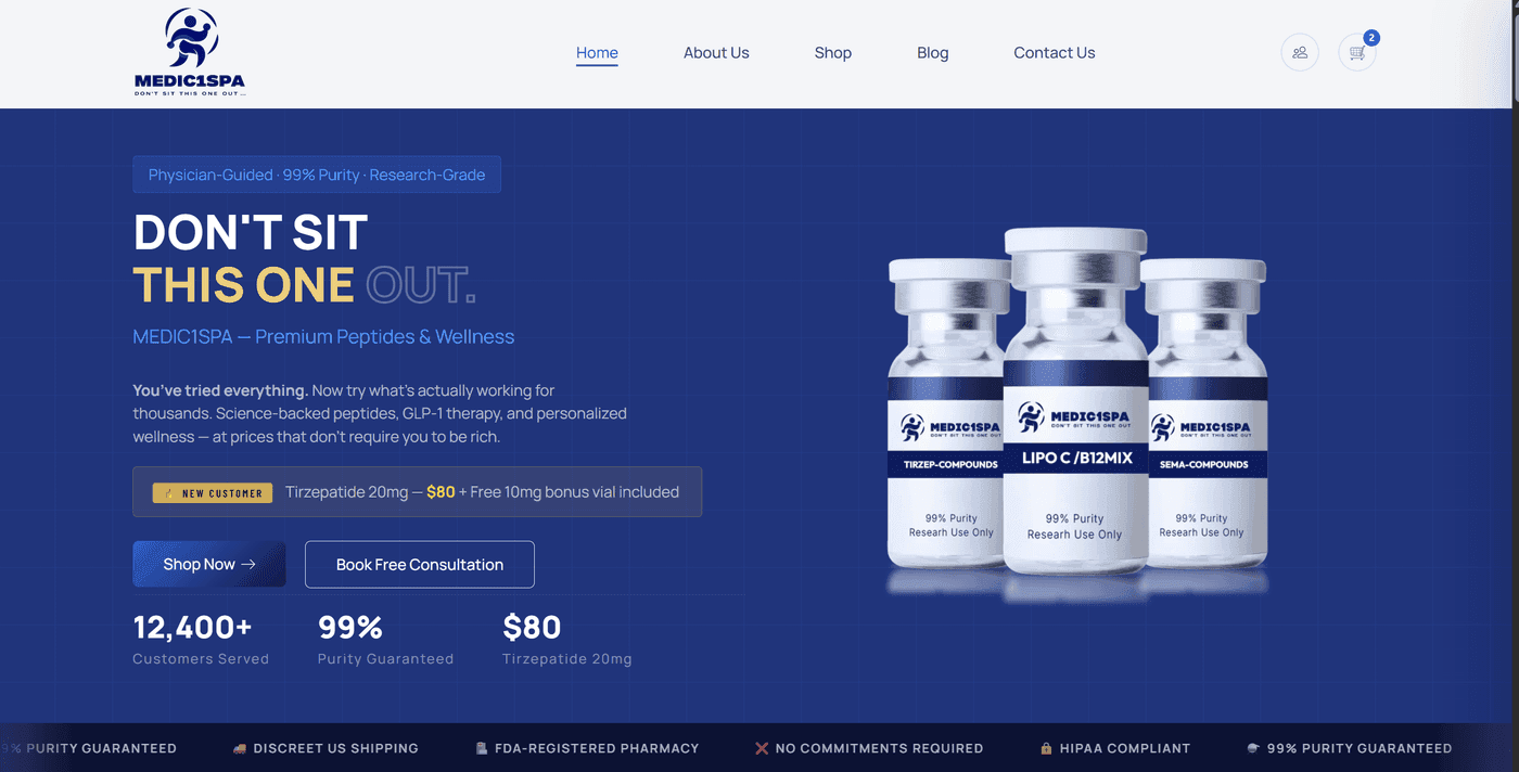 Medic Spa website preview